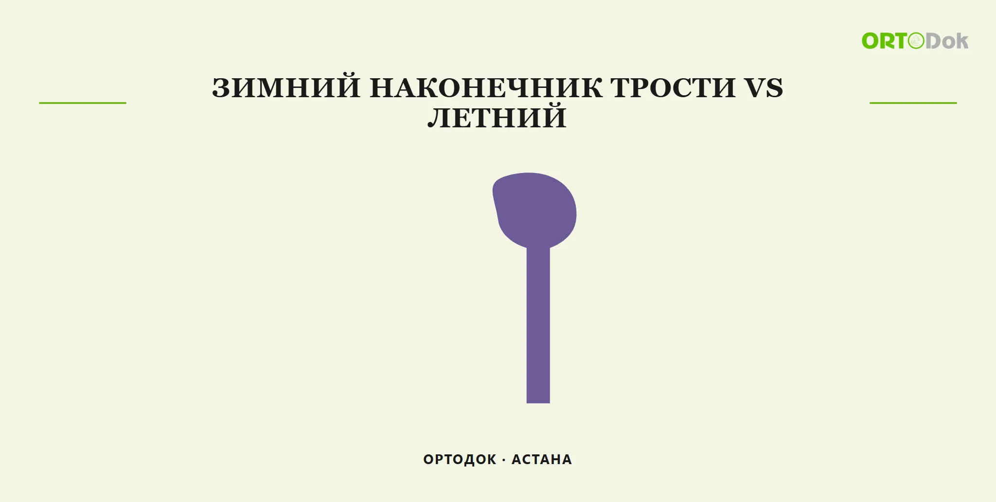 Зимний наконечник трости vs летний