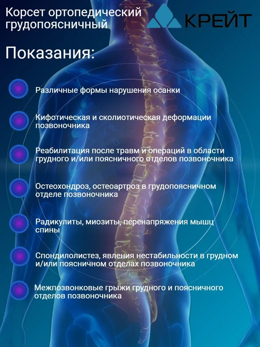 Корсет ортопедический грудопоясничный Б 504Э
